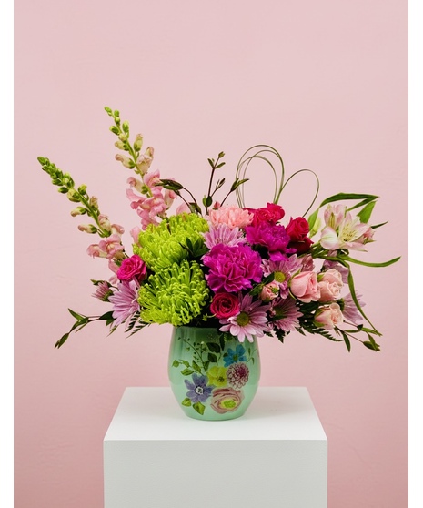 Watercolor Garden Vase