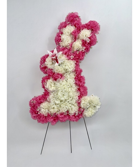 Silk Flower Easter Bunny