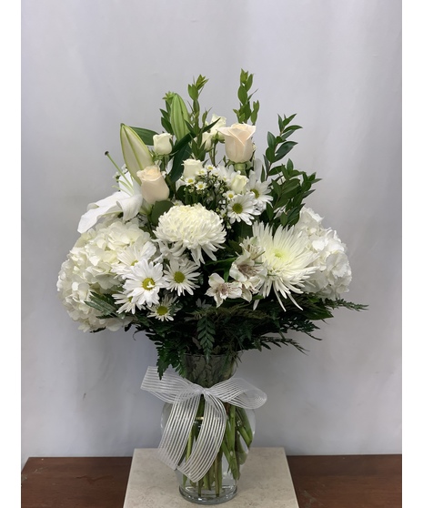 White Bereavement Bouquet