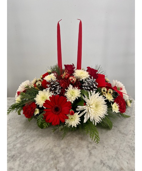 Twin Candle  centerpiece