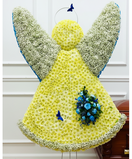 Angel with Babies Breath Wings