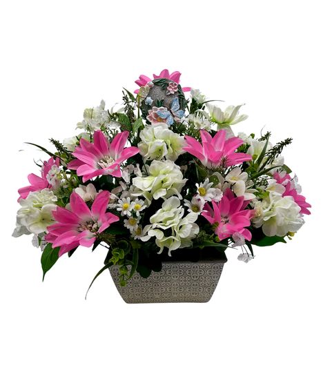 Sweet Memories Cemetery Silk Arrangement with Plaque