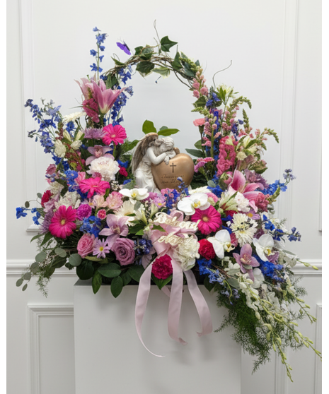 Forever In Our  Hearts Angel Garden Wreath