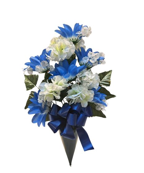 Blue and White one-sided Silk Cone