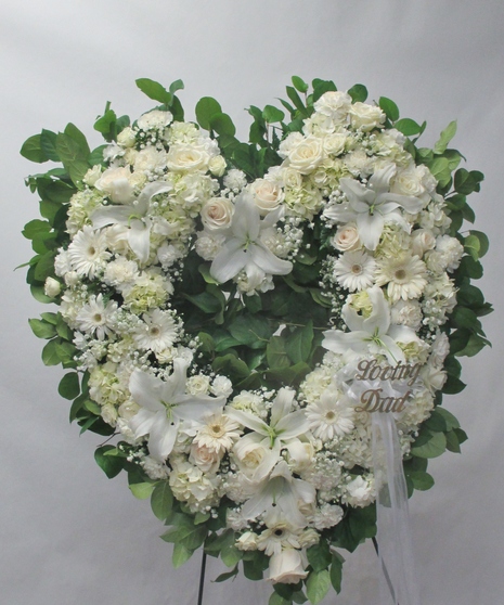 Open Heart of Elegant white flowers