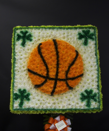 Basketball with 4 Leaf Clover