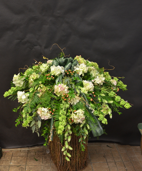 All Green Casket Spray