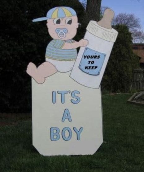 Baby Boy Lawn Announcement