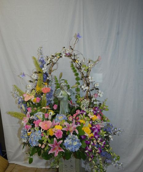 Wreath with a Garden Angel