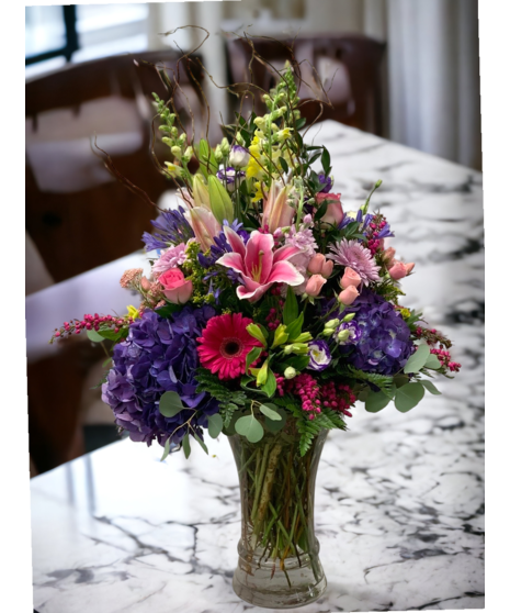 lovely spring garden style floral arrangement