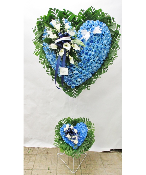 Blue Heart of Roses