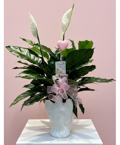 Mother's Day Angel with Peace Lily