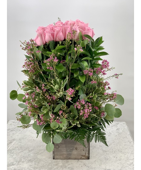 Pink Roses Hedge