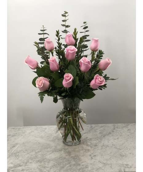 Dozen Pink Roses