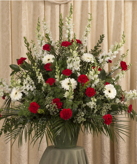 Red and White Mache Tribute