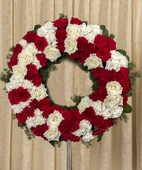 Red and White Wreath
