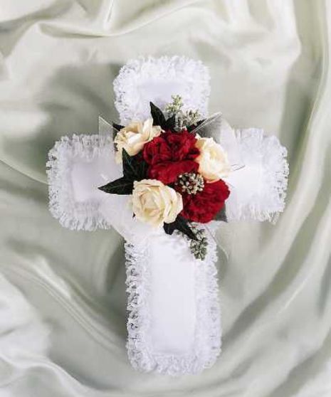 Small Casket Satin Cross