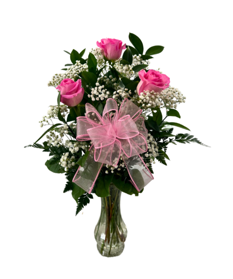 3 Roses in a Vase