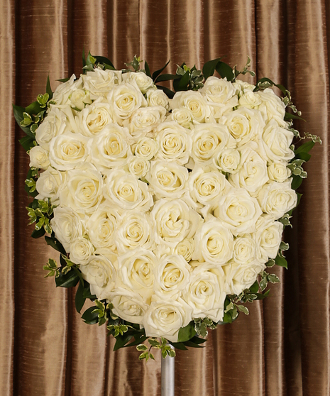 White Roses Heart