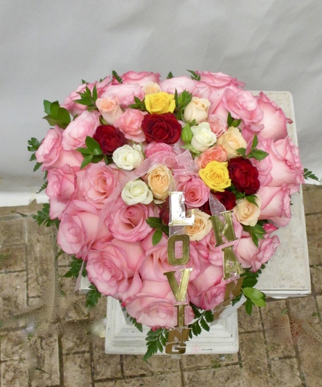 Casket Rose Heart